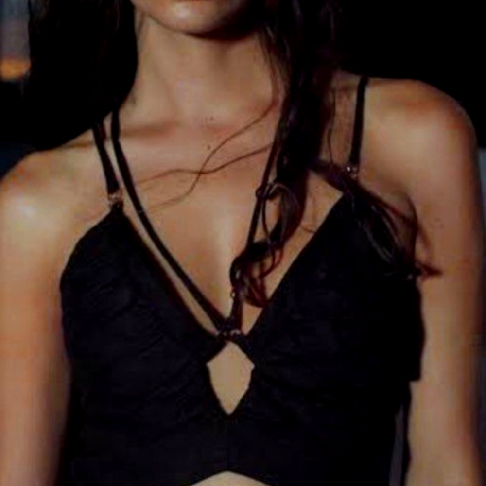 Zara cutout black midi dress size small new with tag